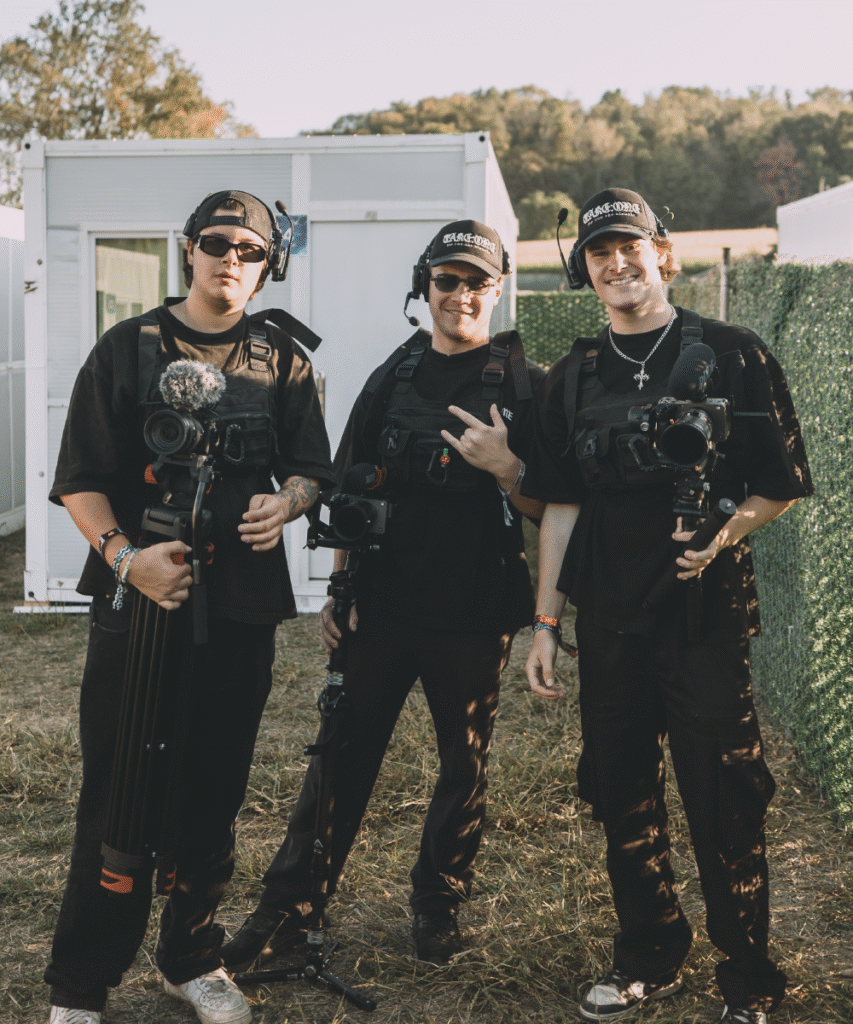 TAKE ONE Team about to film multicam clips and live set in a music festival